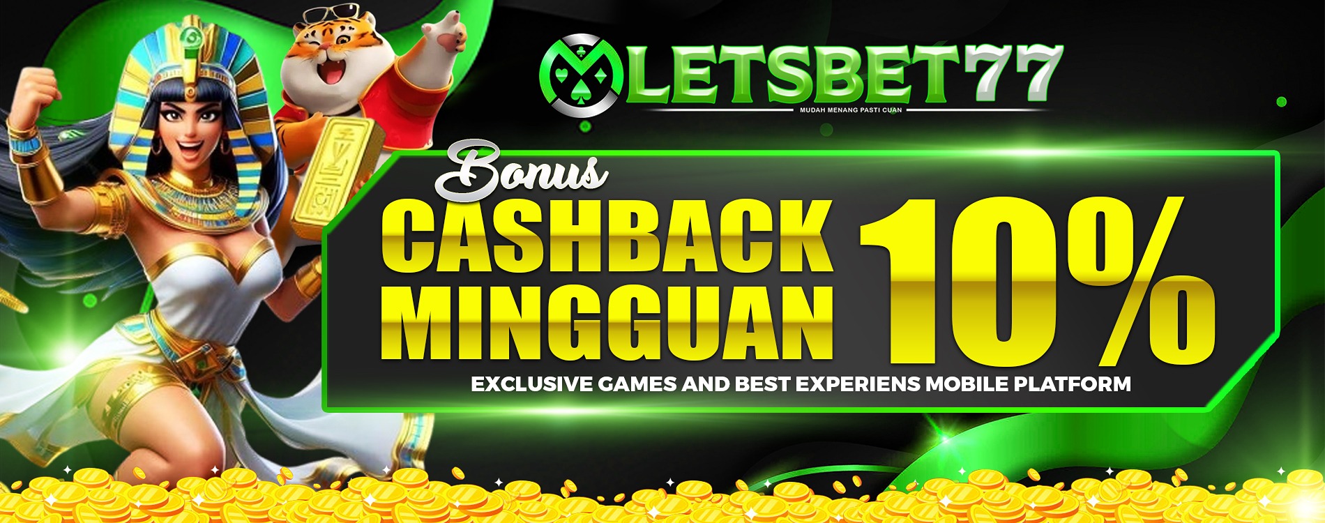 Bonus Cashback Mingguan 10% - LETSEBET77